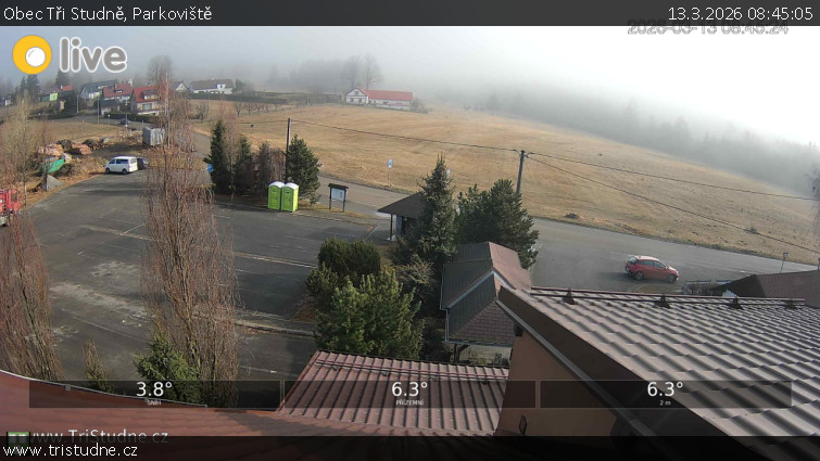 Obec Tři Studně - Parkoviště - 13.3.2026 v 08:45