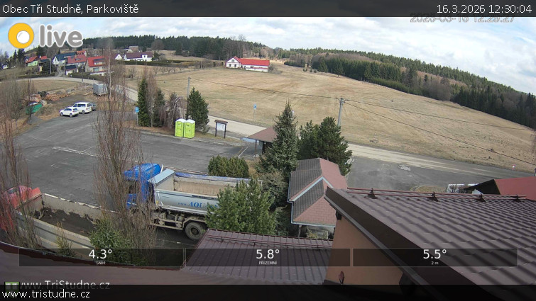 Obec Tři Studně - Parkoviště - 16.3.2026 v 12:30