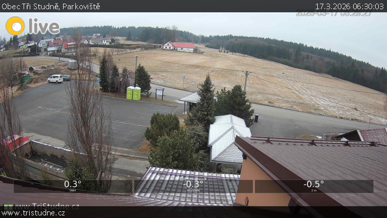 Obec Tři Studně - Parkoviště - 17.3.2026 v 06:30
