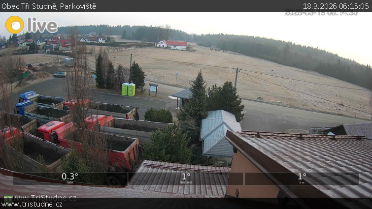 Obec Tři Studně - Parkoviště - 18.3.2026 v 06:15