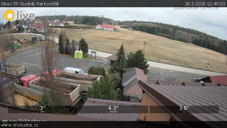 Obec Tři Studně - Parkoviště - 26.3.2026 v 12:45