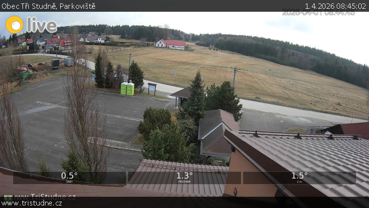 Obec Tři Studně - Parkoviště - 1.4.2026 v 08:45