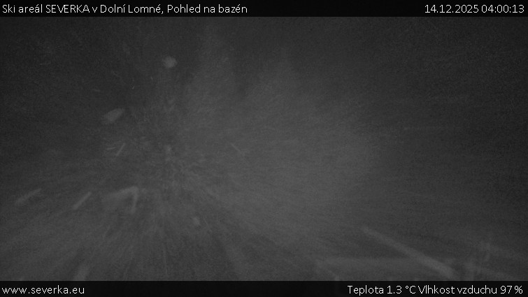 Ski areál SEVERKA v Dolní Lomné - Pohled na bazén - 14.12.2025 v 04:00
