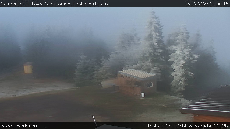 Ski areál SEVERKA v Dolní Lomné - Pohled na bazén - 15.12.2025 v 11:00