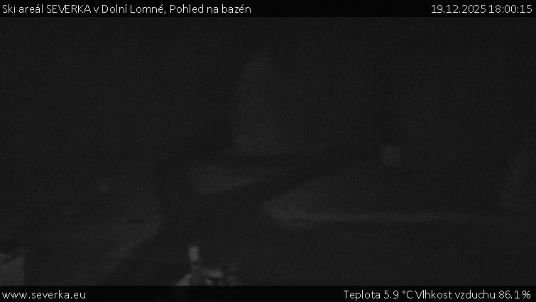 Ski areál SEVERKA v Dolní Lomné - Pohled na bazén - 19.12.2025 v 18:00