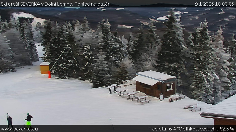 Ski areál SEVERKA v Dolní Lomné - Pohled na bazén - 9.1.2026 v 10:00