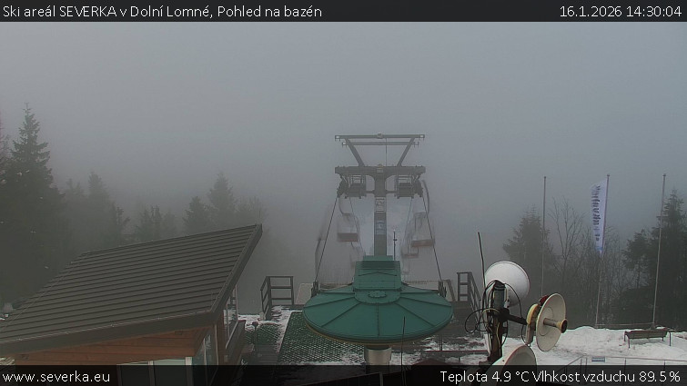 Ski areál SEVERKA v Dolní Lomné - Pohled na bazén - 16.1.2026 v 14:30