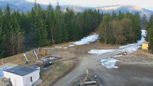 Ski areál SEVERKA v Dolní Lomné - Pohled na bazén - 22.3.2026 v 07:30