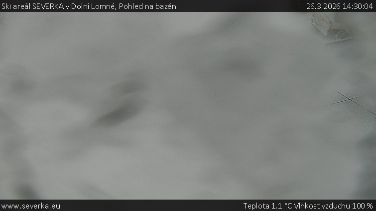 Ski areál SEVERKA v Dolní Lomné - Pohled na bazén - 26.3.2026 v 14:30