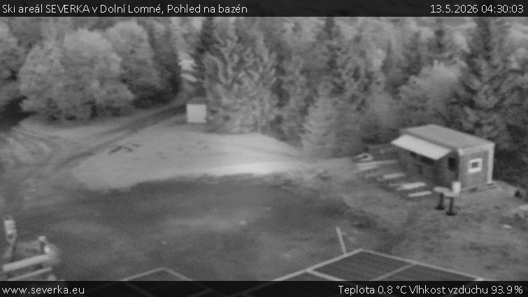 Ski areál SEVERKA v Dolní Lomné - Pohled na bazén - 13.5.2026 v 04:30