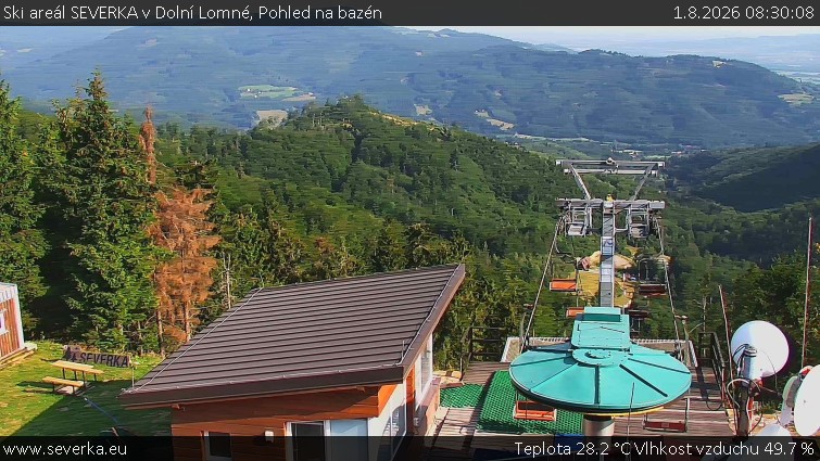 SEVERKA Ski Resort in Dolní Lomná - View of the pool - 1.8.2026 v 08:30