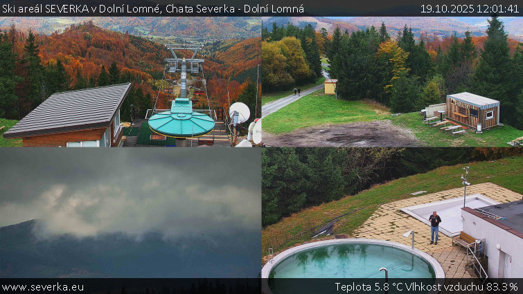 Ski areál SEVERKA v Dolní Lomné - Chata Severka - Dolní Lomná - 19.10.2025 v 12:01 Ski areál SEVERKA v Dolní Lomné - Chata Severka - Dolní Lomná - 19.10.2025 v 12:01