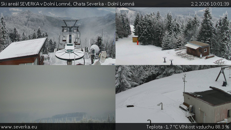 Ski areál SEVERKA v Dolní Lomné - Chata Severka - Dolní Lomná - 2.2.2026 v 10:01