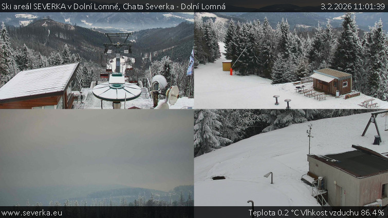 Ski areál SEVERKA v Dolní Lomné - Chata Severka - Dolní Lomná - 3.2.2026 v 11:01