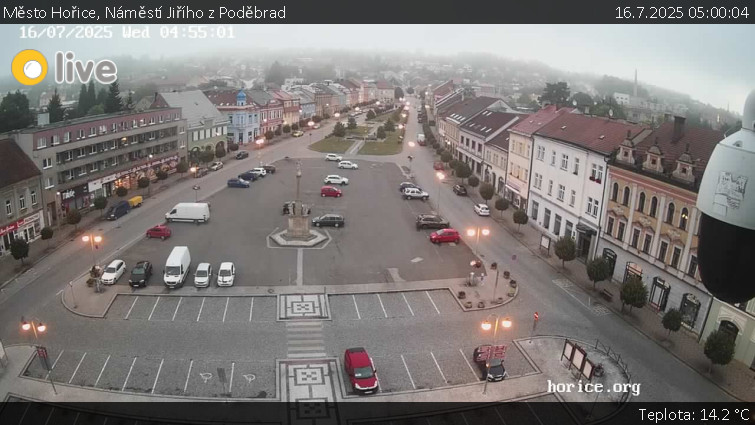 Město Hořice - Náměstí Jiřího z Poděbrad - 16.7.2025 v 05:00 Město Hořice - Náměstí Jiřího z Poděbrad - 16.7.2025 v 05:00