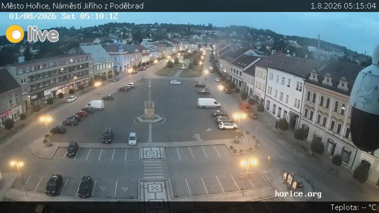 Město Hořice - Náměstí Jiřího z Poděbrad - 1.8.2026 v 05:15