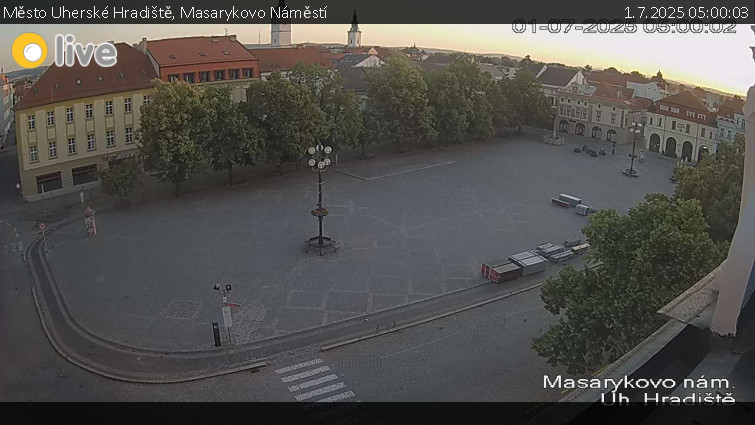 Město Uherské Hradiště - Masarykovo Náměstí - 1.7.2025 v 05:00 Město Uherské Hradiště - Masarykovo Náměstí - 1.7.2025 v 05:00