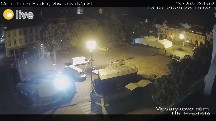 Město Uherské Hradiště - Masarykovo Náměstí - 13.7.2025 v 23:15 Město Uherské Hradiště - Masarykovo Náměstí - 13.7.2025 v 23:15