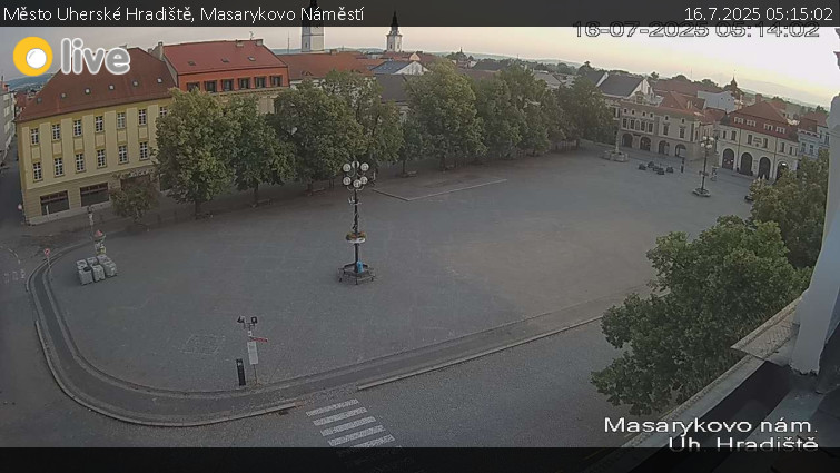 Město Uherské Hradiště - Masarykovo Náměstí - 16.7.2025 v 05:15 Město Uherské Hradiště - Masarykovo Náměstí - 16.7.2025 v 05:15