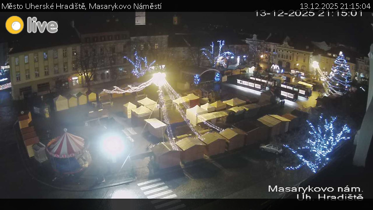 Město Uherské Hradiště - Masarykovo Náměstí - 13.12.2025 v 21:15