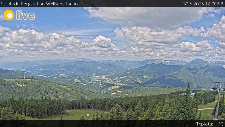 Stuhleck - Bergstation Weißenelfbahn - 30.6.2025 v 12:00 Stuhleck - Bergstation Weißenelfbahn - 30.6.2025 v 12:00