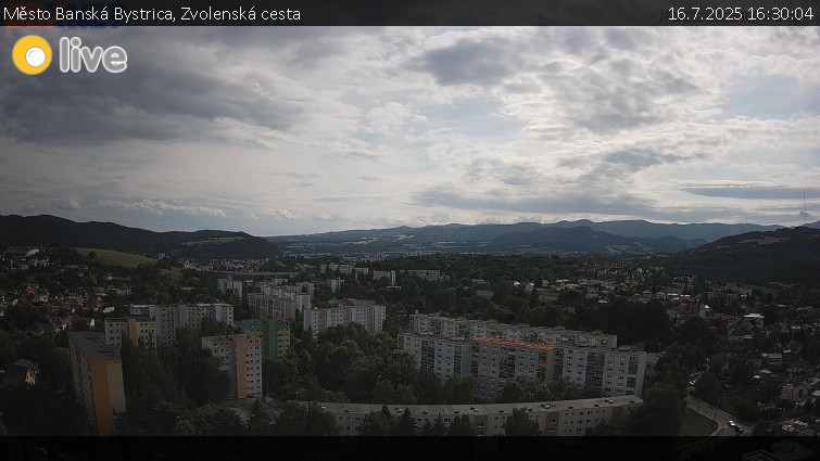 Město Banská Bystrica - Zvolenská cesta - 16.7.2025 v 16:30 Město Banská Bystrica - Zvolenská cesta - 16.7.2025 v 16:30