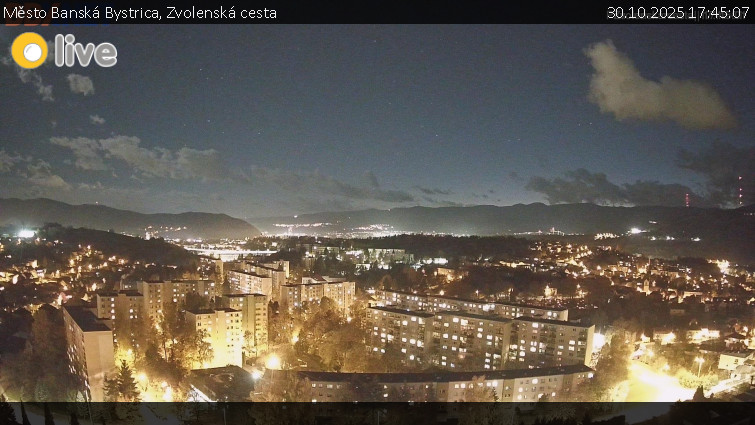 Město Banská Bystrica - Zvolenská cesta - 30.10.2025 v 17:45 Město Banská Bystrica - Zvolenská cesta - 30.10.2025 v 17:45