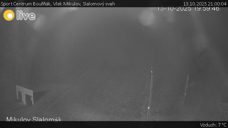 Sport Centrum Bouřňák - Vlek Mikulov, Slalomový svah - 13.10.2025 v 21:00 Sport Centrum Bouřňák - Vlek Mikulov, Slalomový svah - 13.10.2025 v 21:00