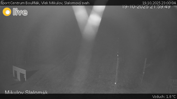 Sport Centrum Bouřňák - Vlek Mikulov, Slalomový svah - 19.10.2025 v 23:00 Sport Centrum Bouřňák - Vlek Mikulov, Slalomový svah - 19.10.2025 v 23:00