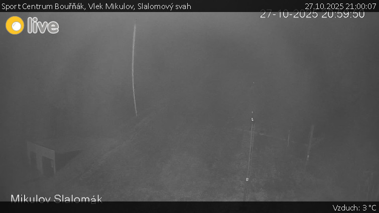 Sport Centrum Bouřňák - Vlek Mikulov, Slalomový svah - 27.10.2025 v 21:00 Sport Centrum Bouřňák - Vlek Mikulov, Slalomový svah - 27.10.2025 v 21:00