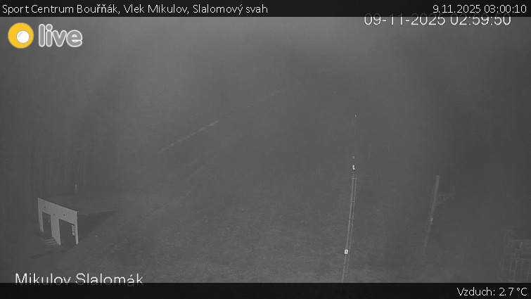 Sport Centrum Bouřňák - Vlek Mikulov, Slalomový svah - 9.11.2025 v 03:00