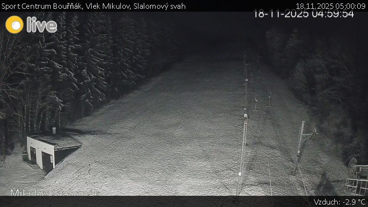 Sport Centrum Bouřňák - Vlek Mikulov, Slalomový svah - 18.11.2025 v 05:00
