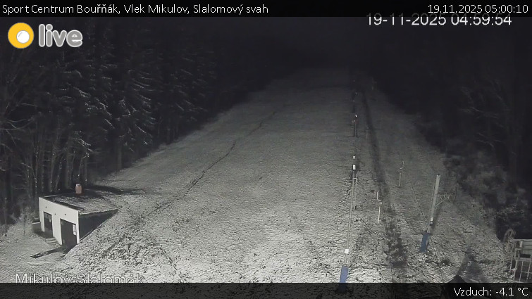 Sport Centrum Bouřňák - Vlek Mikulov, Slalomový svah - 19.11.2025 v 05:00