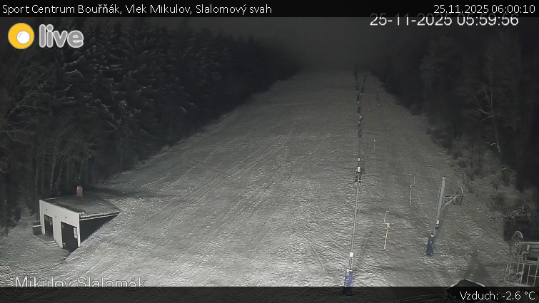 Sport Centrum Bouřňák - Vlek Mikulov, Slalomový svah - 25.11.2025 v 06:00