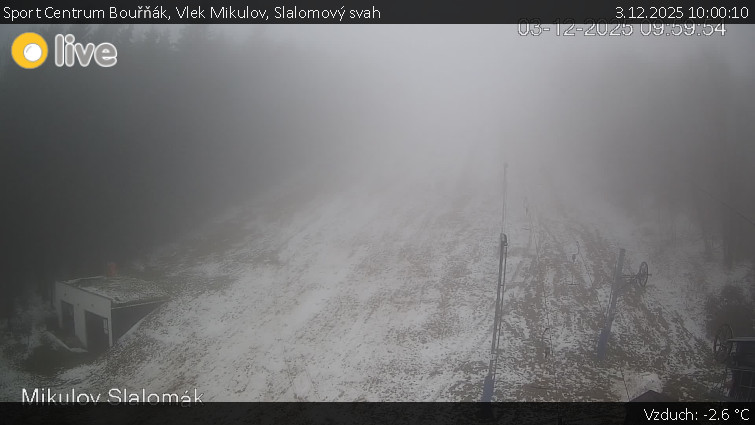 Sport Centrum Bouřňák - Vlek Mikulov, Slalomový svah - 3.12.2025 v 10:00