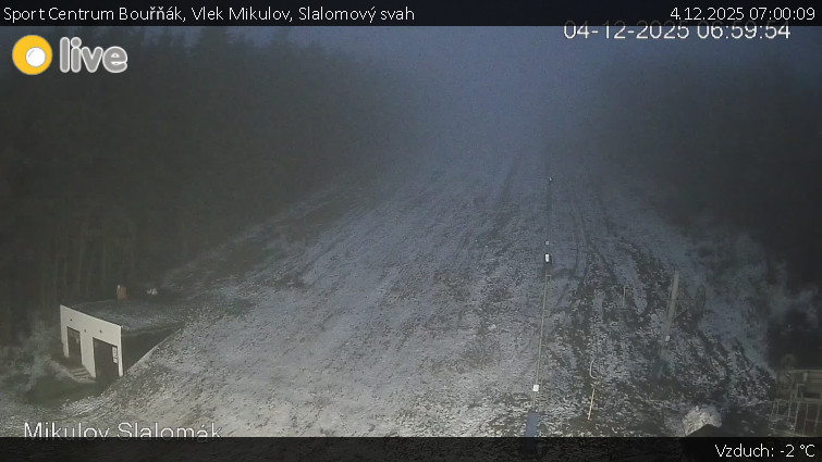 Sport Centrum Bouřňák - Vlek Mikulov, Slalomový svah - 4.12.2025 v 07:00