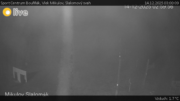 Sport Centrum Bouřňák - Vlek Mikulov, Slalomový svah - 14.12.2025 v 03:00