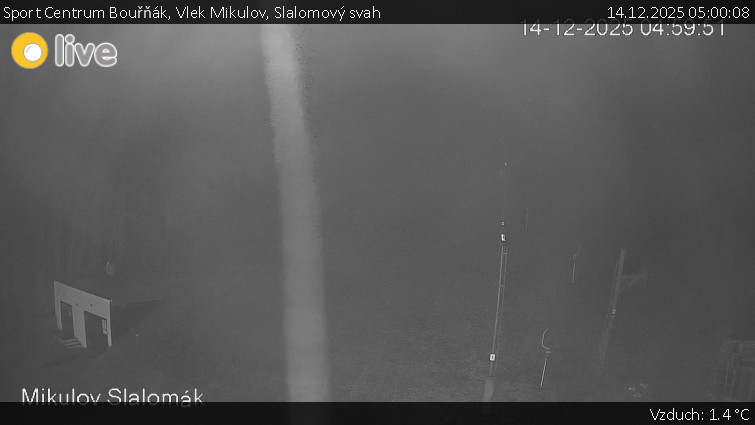 Sport Centrum Bouřňák - Vlek Mikulov, Slalomový svah - 14.12.2025 v 05:00