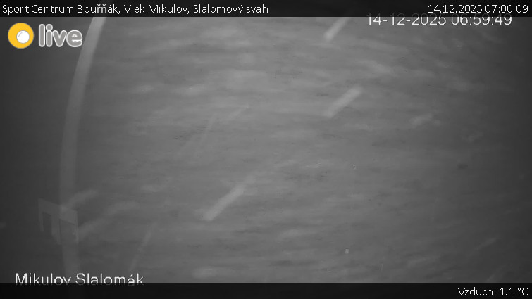 Sport Centrum Bouřňák - Vlek Mikulov, Slalomový svah - 14.12.2025 v 07:00