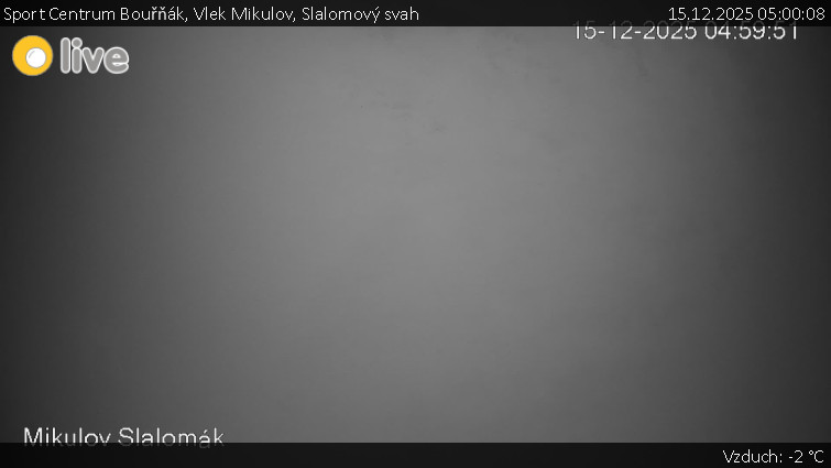 Sport Centrum Bouřňák - Vlek Mikulov, Slalomový svah - 15.12.2025 v 05:00