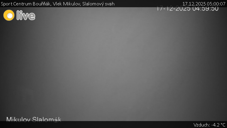 Sport Centrum Bouřňák - Vlek Mikulov, Slalomový svah - 17.12.2025 v 05:00