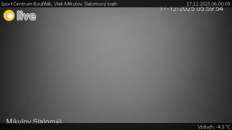 Sport Centrum Bouřňák - Vlek Mikulov, Slalomový svah - 17.12.2025 v 06:00