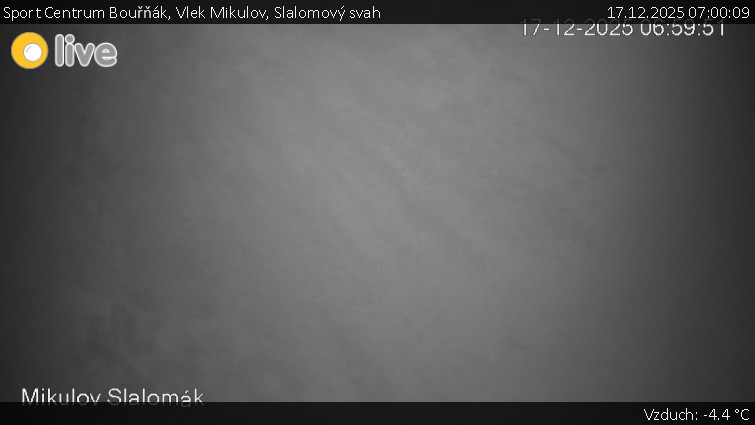 Sport Centrum Bouřňák - Vlek Mikulov, Slalomový svah - 17.12.2025 v 07:00
