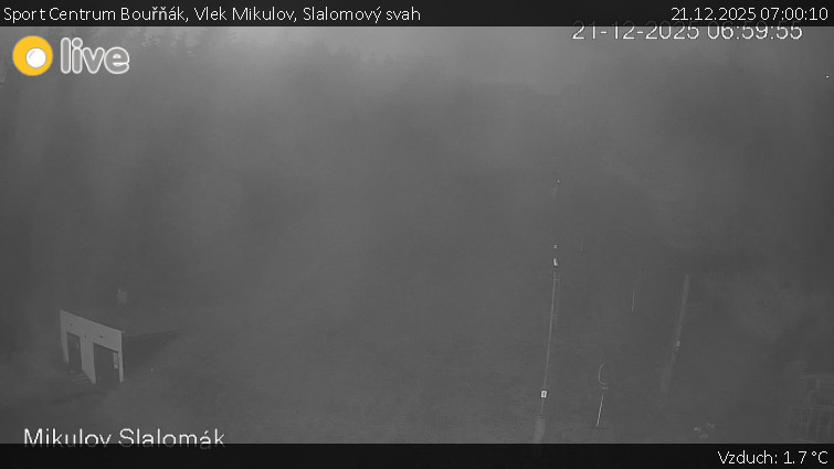 Sport Centrum Bouřňák - Vlek Mikulov, Slalomový svah - 21.12.2025 v 07:00