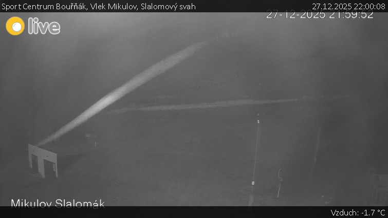 Sport Centrum Bouřňák - Vlek Mikulov, Slalomový svah - 27.12.2025 v 22:00
