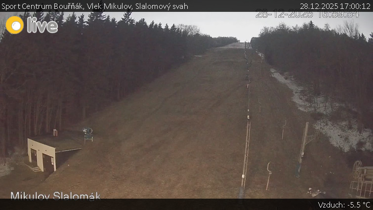 Sport Centrum Bouřňák - Vlek Mikulov, Slalomový svah - 28.12.2025 v 17:00