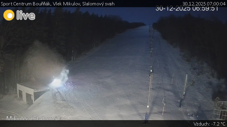 Sport Centrum Bouřňák - Vlek Mikulov, Slalomový svah - 30.12.2025 v 07:00