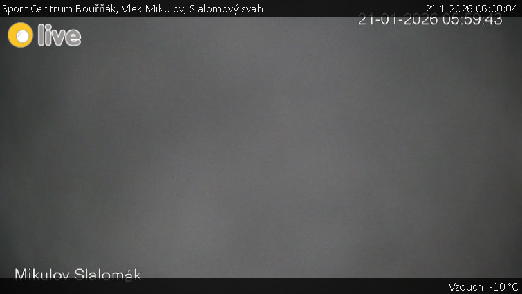 Sport Centrum Bouřňák - Vlek Mikulov, Slalomový svah - 21.1.2026 v 06:00