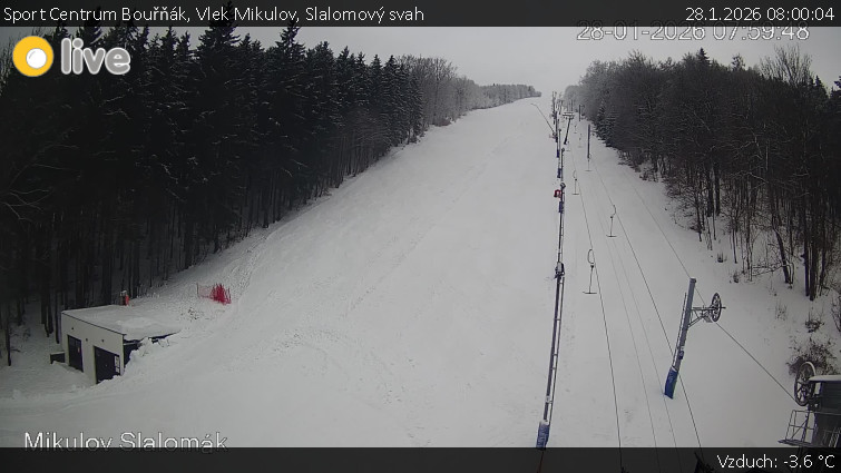 Sport Centrum Bouřňák - Vlek Mikulov, Slalomový svah - 28.1.2026 v 08:00