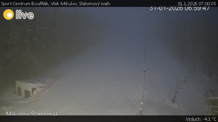 Sport Centrum Bouřňák - Vlek Mikulov, Slalomový svah - 31.1.2026 v 07:00